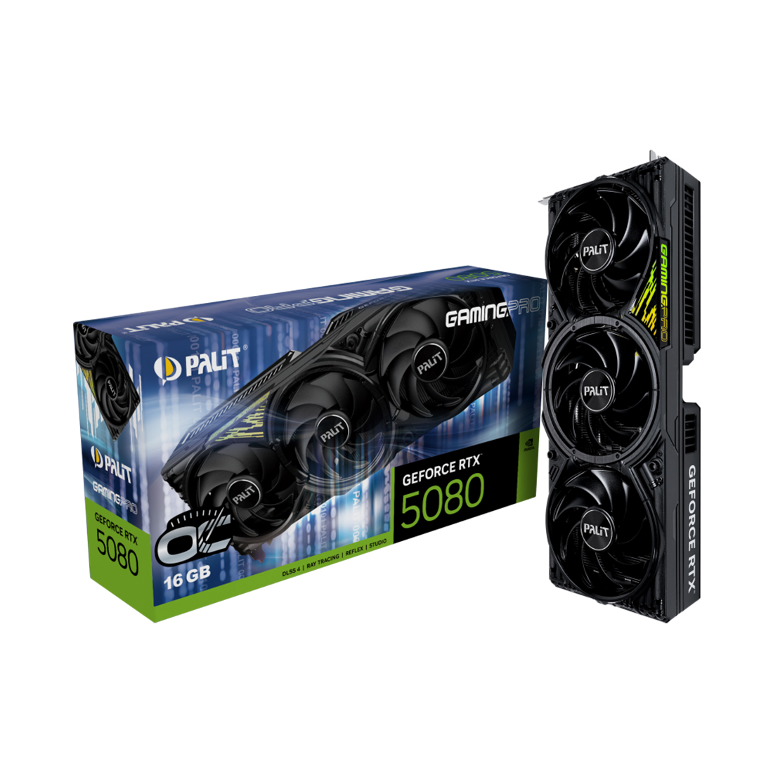Видеокарта PALIT RTX5080 GAMINGPRO OC 16GB (NE75080S19T2-GB2031A) — фото, характеристики