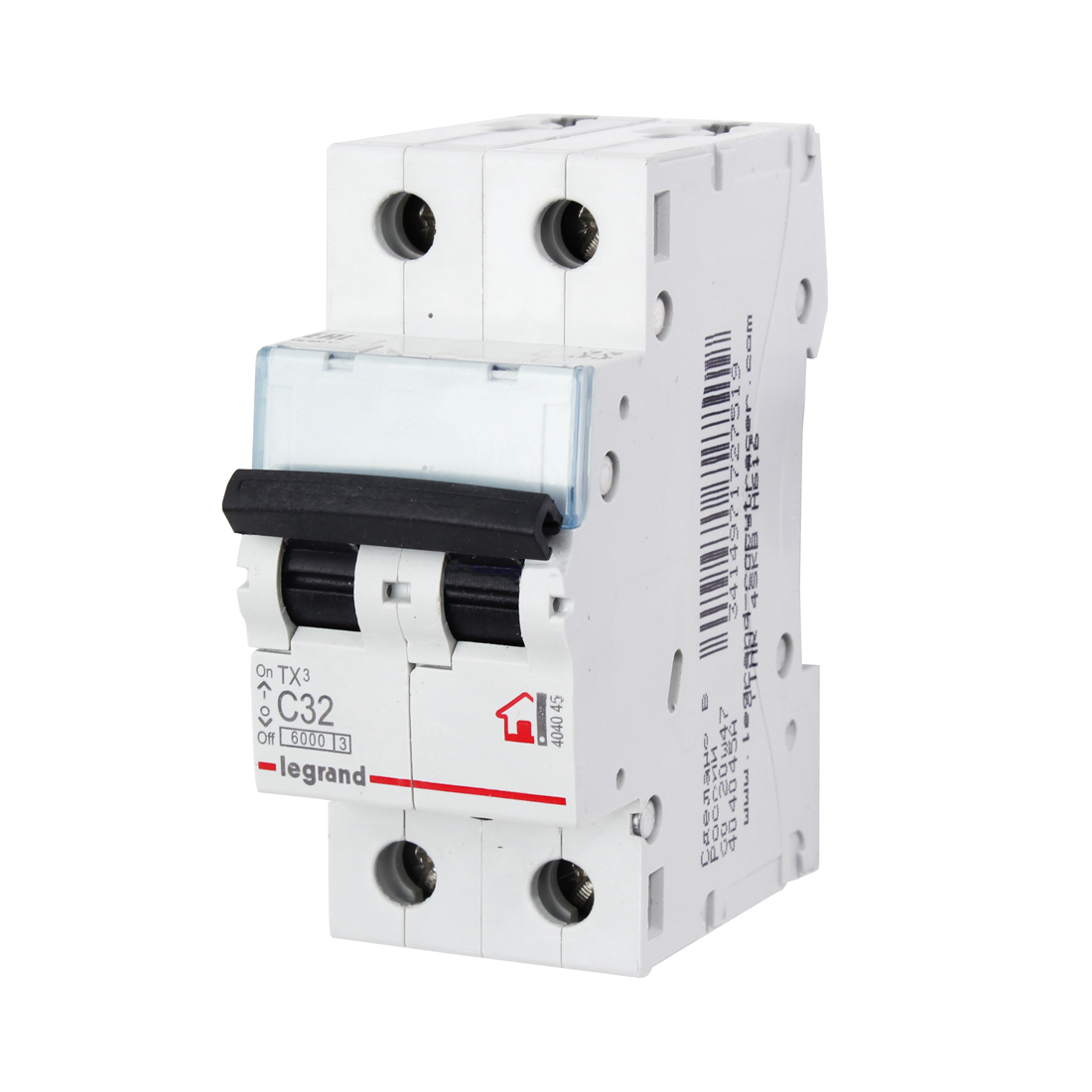 Автоматический выключатель Legrand 404045 2П C 32A TX3 6000 6kA