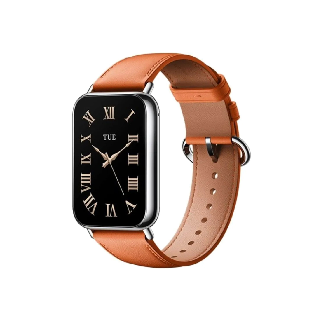 Кожаный сменный браслет Xiaomi Leather Quick Release Strap Coral orange — фото, характеристики