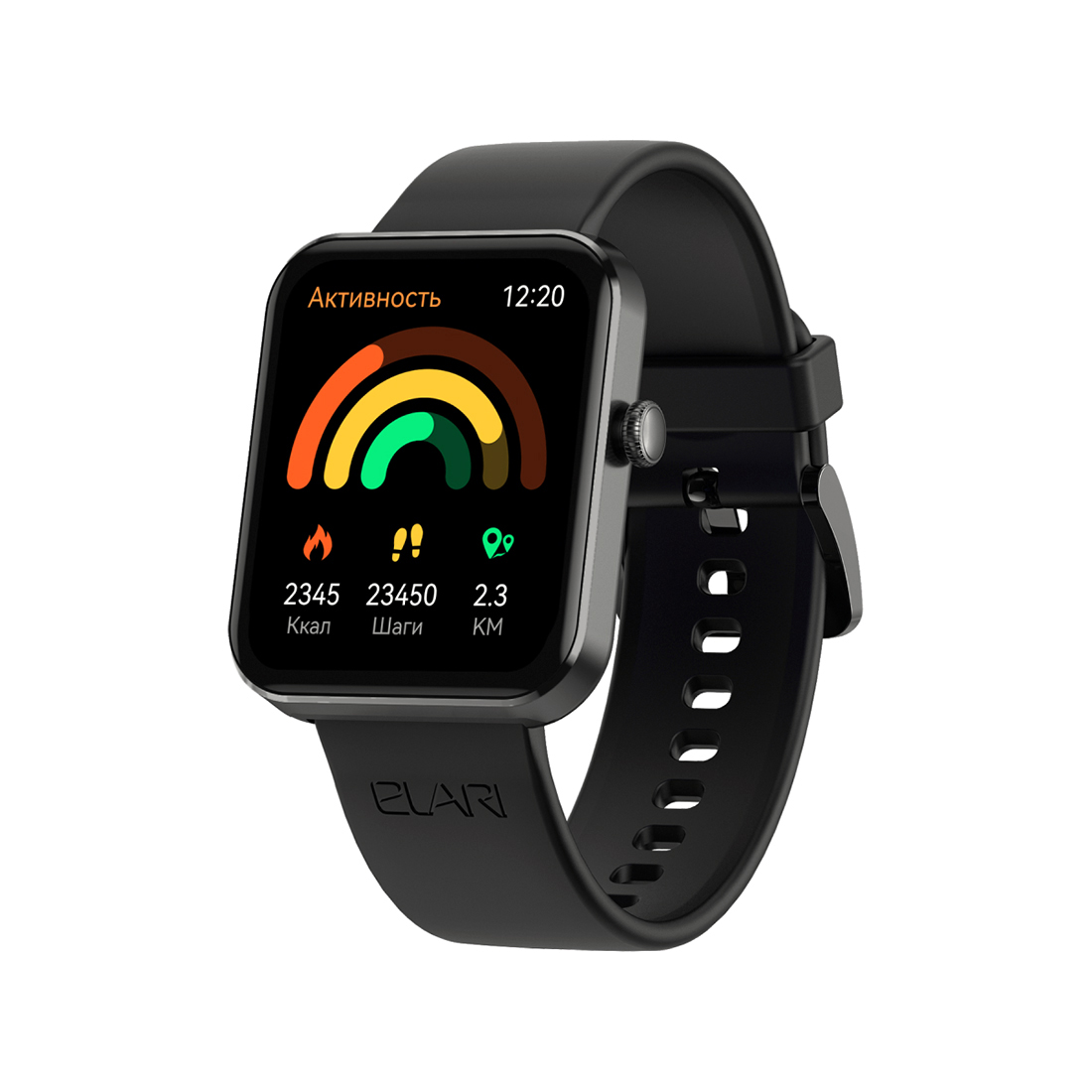 Смарт часы Elari Watch Lite черный — фото, характеристики