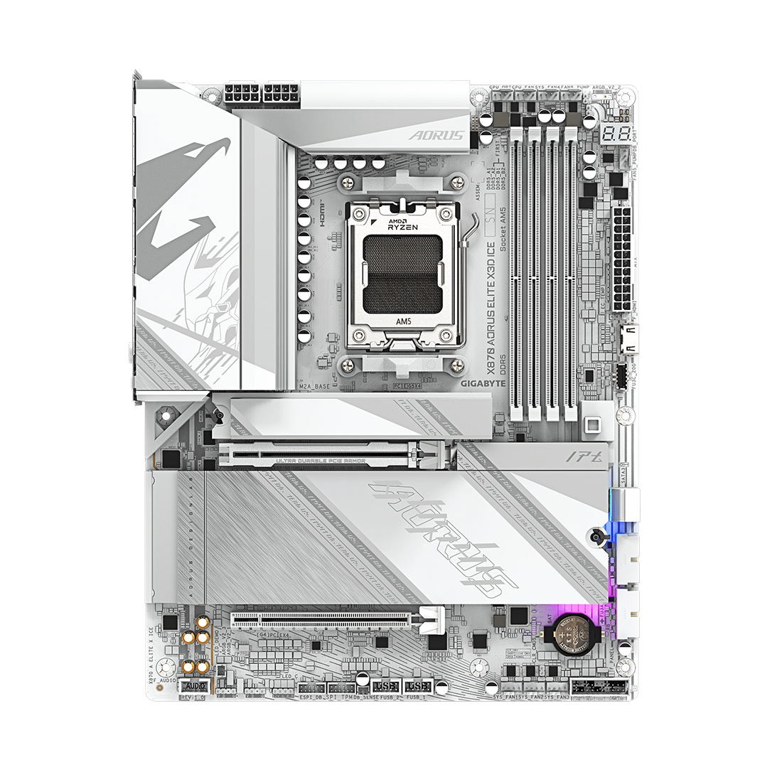Материнская плата Gigabyte X870 AORUS ELITE X3D ICE — фото, характеристики